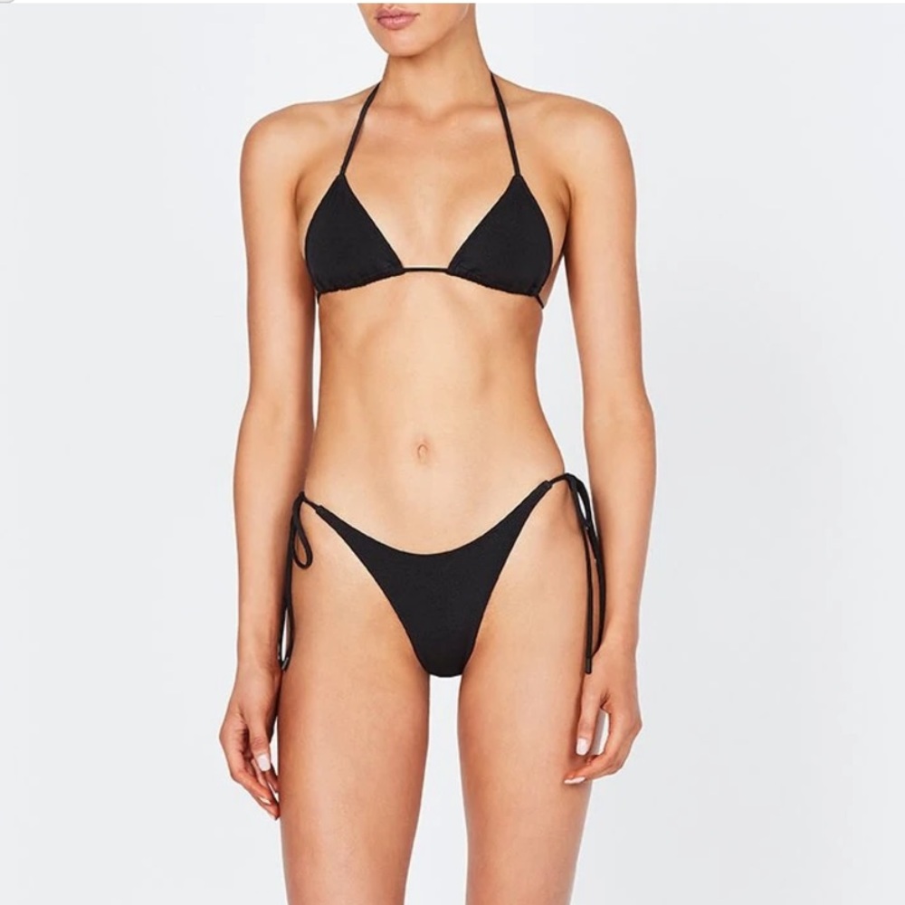 Vinca Triangl Black String Bikini